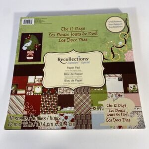 Recollection The 12 Days of Christmas 12x12" Card Stock  Missing 7 Sheets